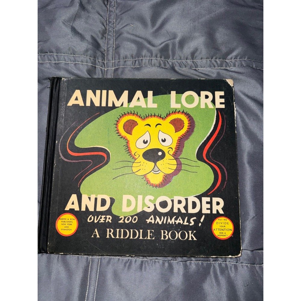 Animal Lore and Disorder James Riddell Vintage Mix Match Riddle Book Harper Row